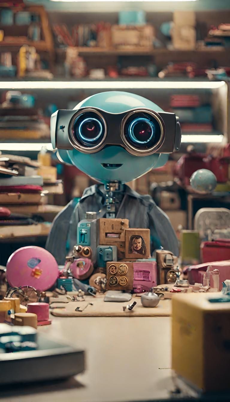 Robot azul